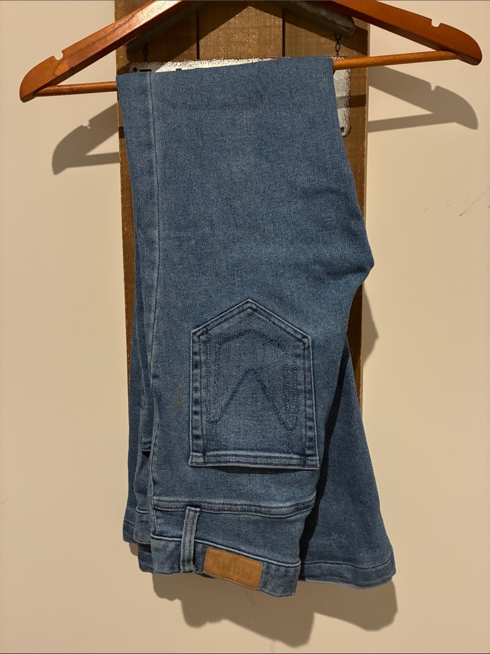 Show Me Your MuMu Women's Blue Denim Wide Leg Jeans